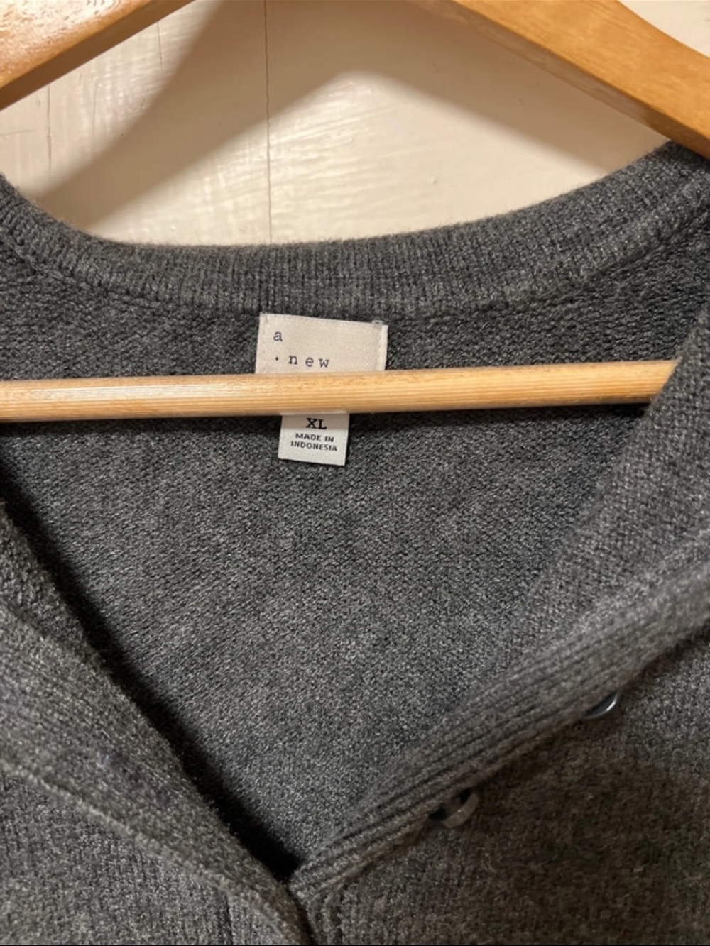 a new day Charcoal Button-Up Knit Polo Dress - Picture 2 of 4